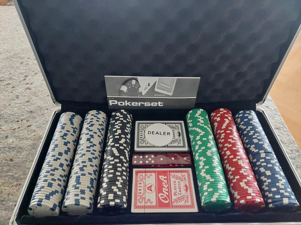 Complete Pokerset in luxe koffer, Vijf spelers of meer, Ophalen of Verzenden, Zo goed als nieuw