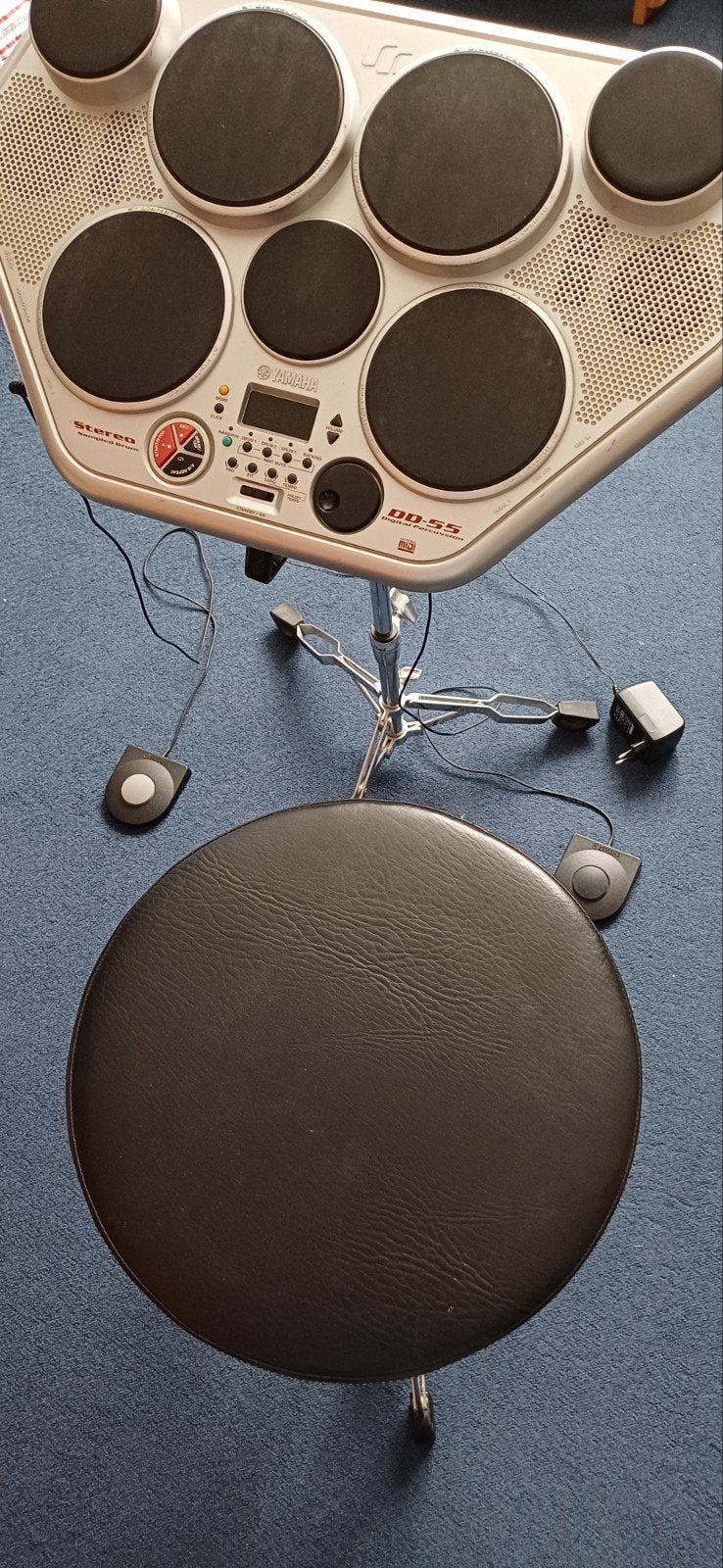 Yamaha DD-55 Digitale Drums met standaard en kruk, Muziek en Instrumenten, Drumstellen en Slagwerk, Ophalen, Gebruikt, Yamaha
