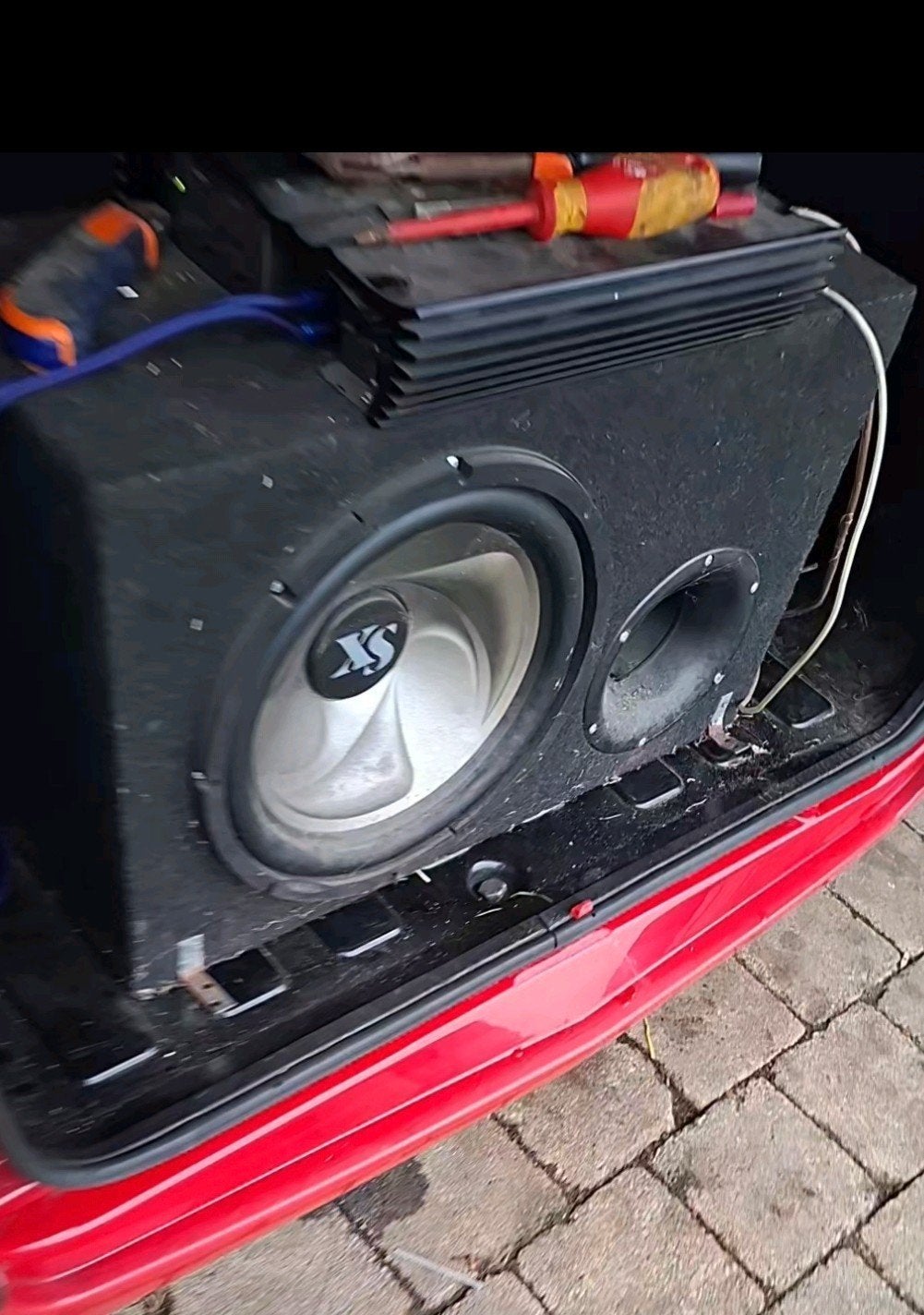 Subwoofer met versterker, Ophalen of Verzenden