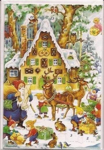 Adventskalender Kaart: Peperkoekhuisje - 12313, Ophalen of Verzenden, Nieuw