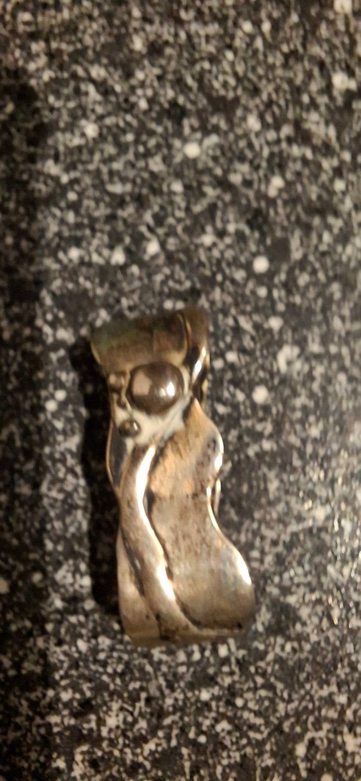 Massief zilveren Chateleine-clip, Antiek en Kunst, Antiek | Goud en Zilver, Ophalen of Verzenden, Zilver