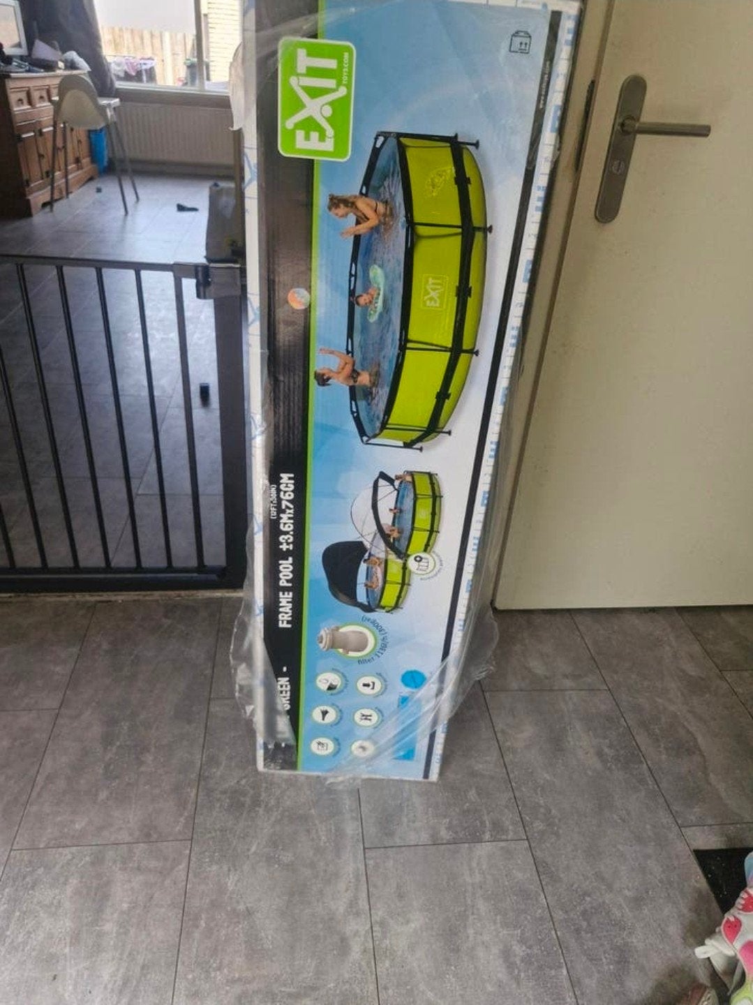 Nieuw eXitToys Rond Zwembad 3.6m x 76cm met filterpomp, Tuin en Terras, Zwembaden, Ophalen, Minder dan 80 cm, Rond, Opzetzwembad