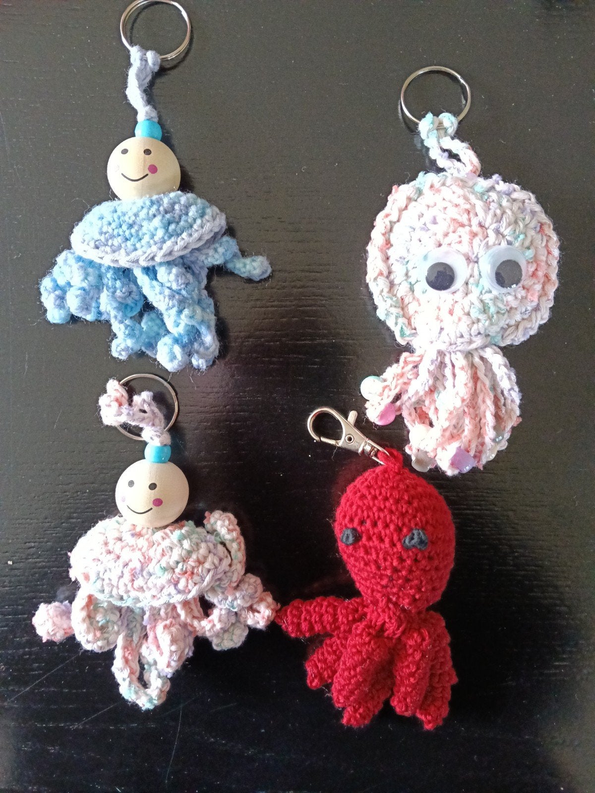Gehaakte Octopus Sleutelhangers - Diverse Kleuren, Ophalen of Verzenden, Nieuw
