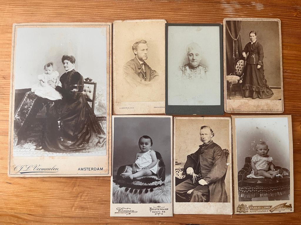 22x Carte de Visite: Amsterdam, Verzamelen, Foto's en Prenten, Gebruikt, Verzenden, Foto, Voor 1940