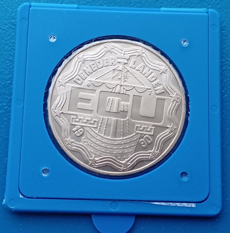Nederland 2½ ECU 1991 - Erasmus van Rotterdam, Verzenden, Overige materialen, Nederland