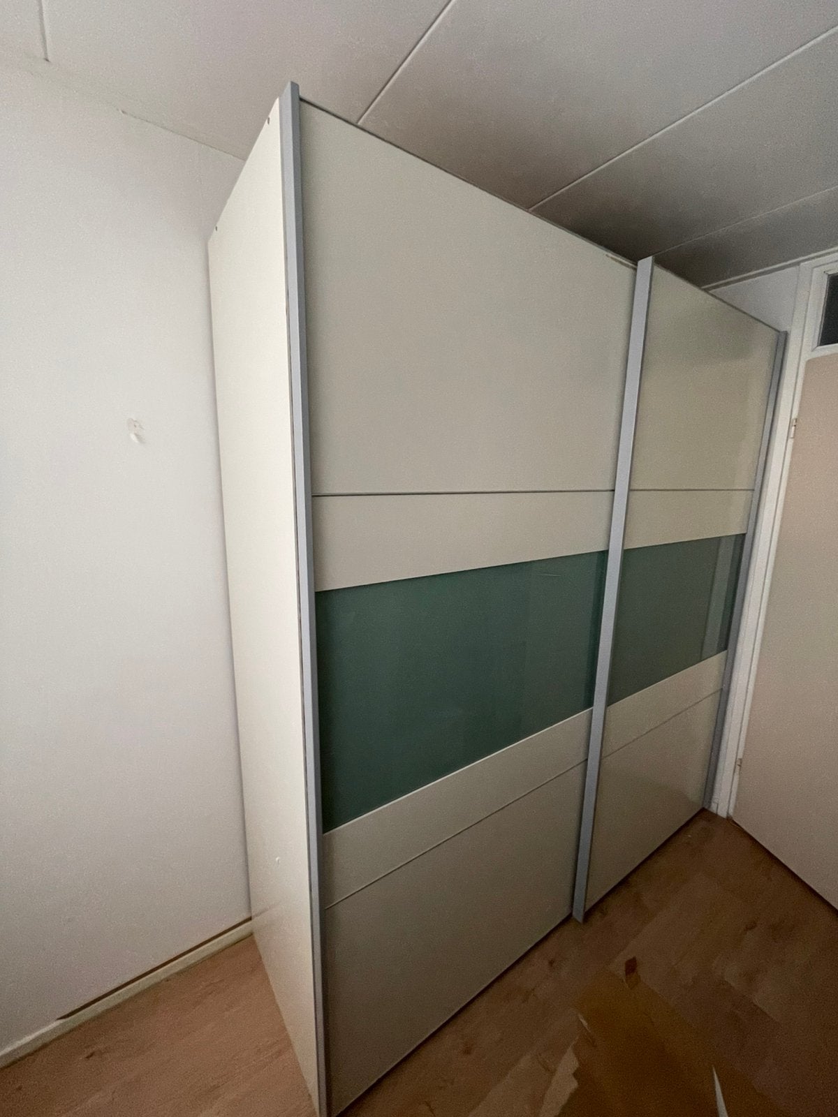 🧡🧡 Witte Zweefdeur Kledingkast 216x63x200cm 🧡🧡, Ophalen, Gebruikt, 200 cm of meer, 200 cm of meer