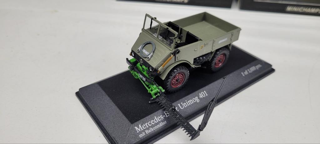 Minichamps Unimog 401 met maaibalk, Ophalen of Verzenden, Zo goed als nieuw, Auto, MiniChamps