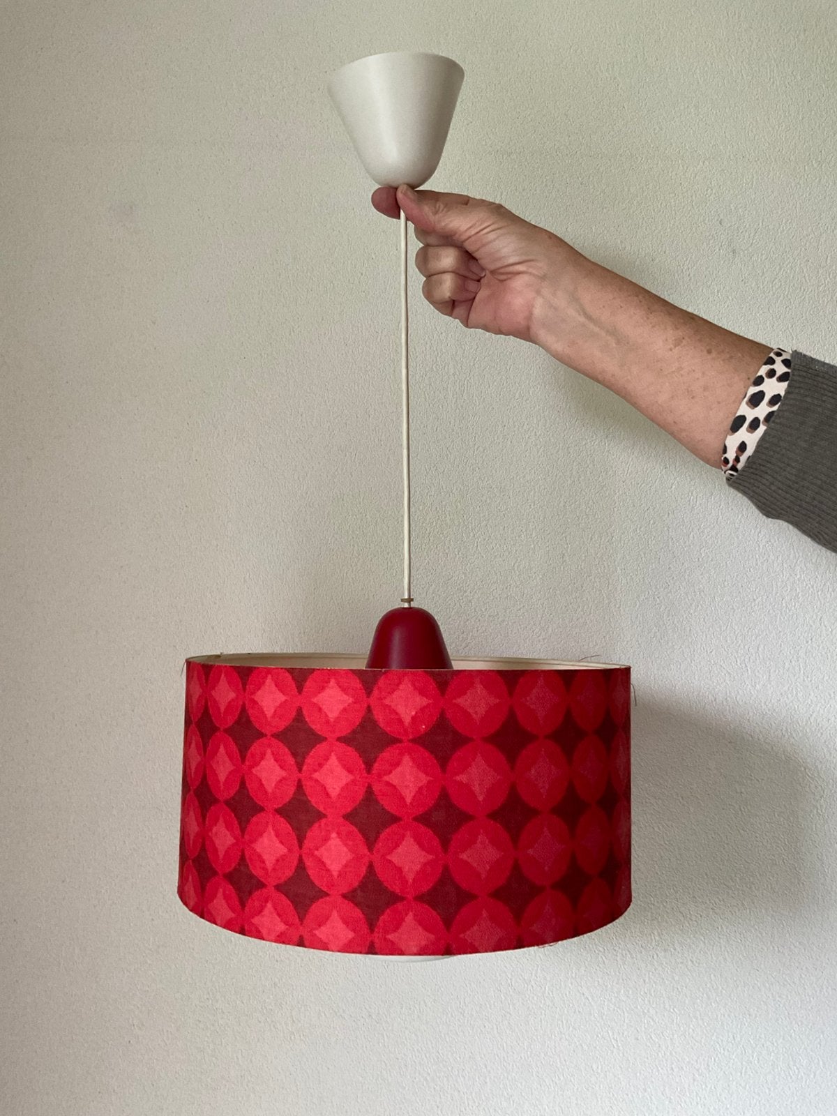 Hanglamp origineel jaren 70, Ophalen, Zo goed als nieuw, Minder dan 50 cm