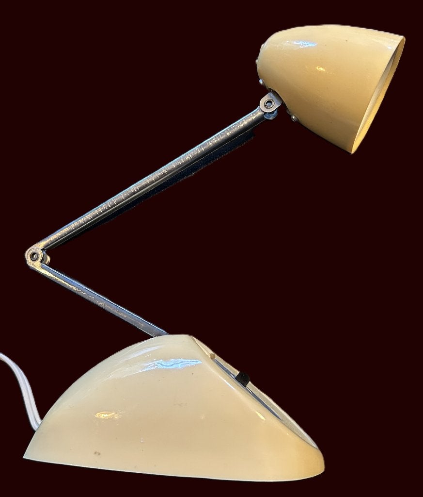 Vintage Space Age Telescooplamp  Geel – Jaren 70 Ohm-Rite, Ophalen, Gebruikt, Metaal