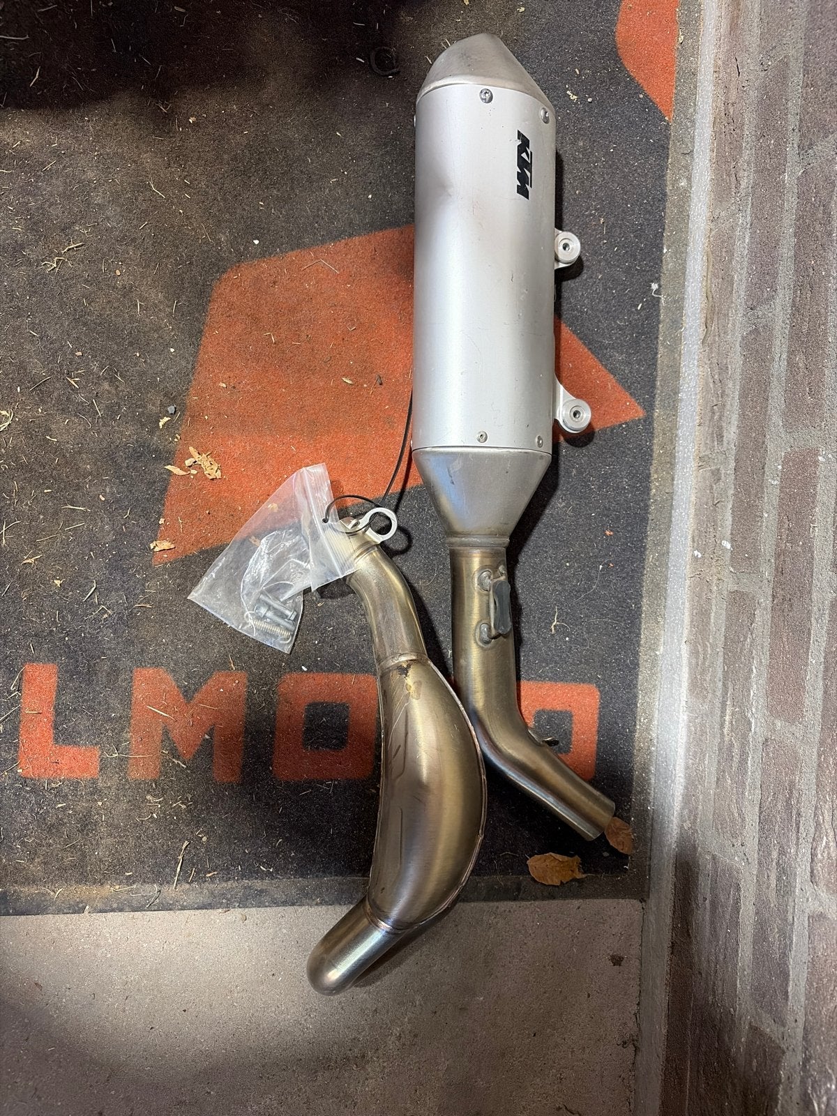 KTM SXF Uitlaatdemper en Bocht - Gebruikt, Ophalen of Verzenden, Gebruikt