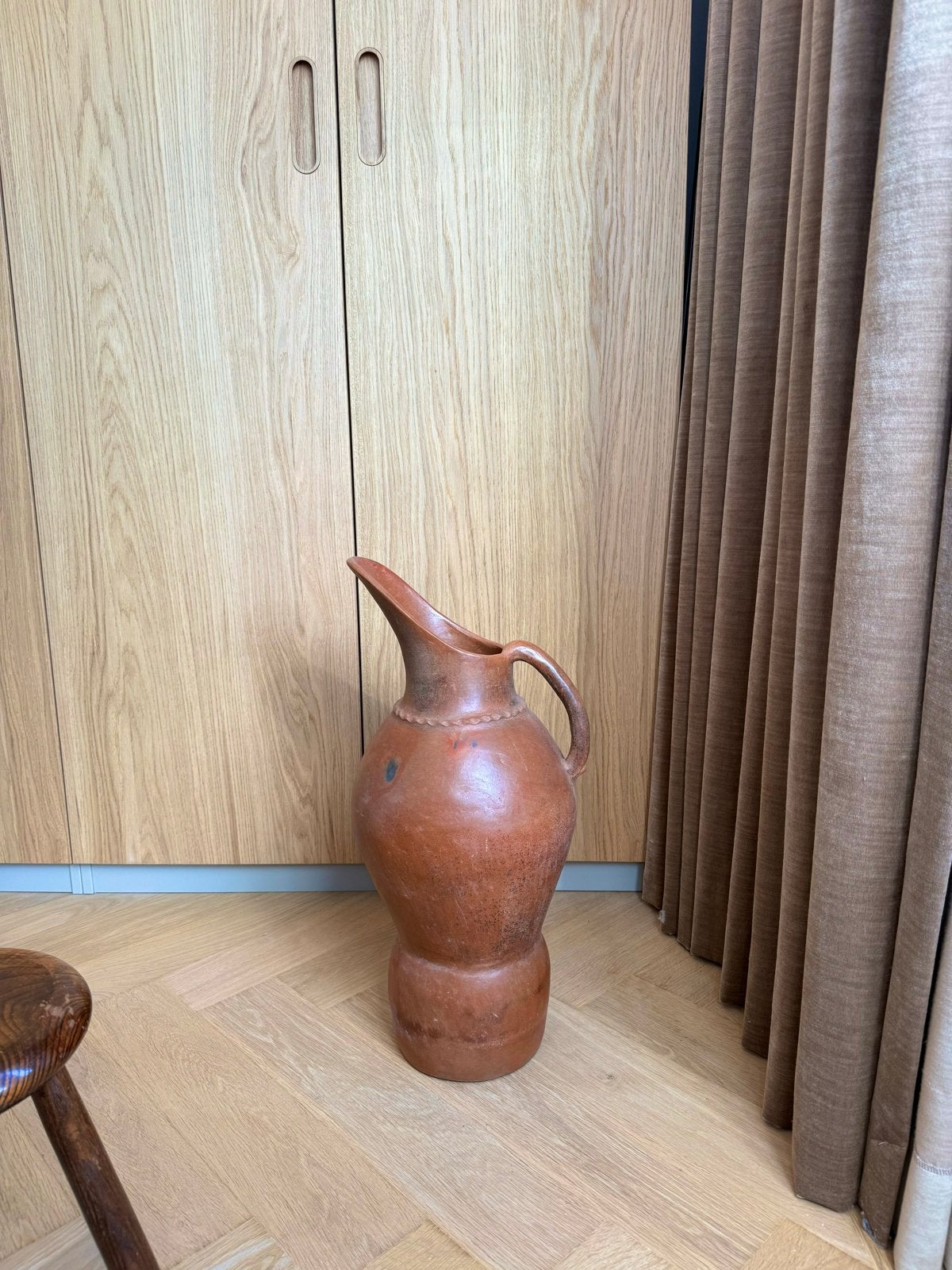 Grote antieke terracotta kruik, rustiek en decoratief, Ophalen