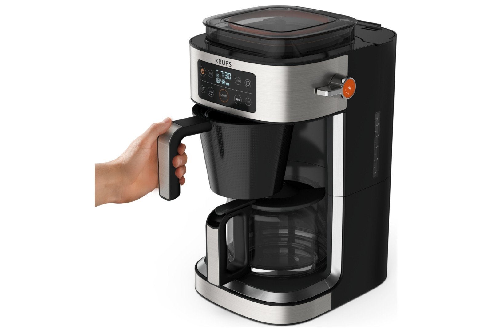 Krups Aroma Filterkoffie Automaat K706D, Gebruikt, 10 kopjes of meer, Koffiemachine, Gemalen koffie
