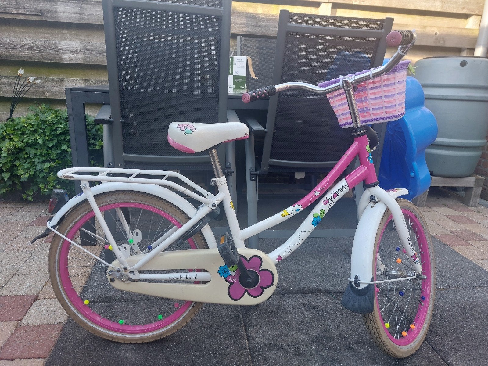 meisjesfiets 20 inch Loekie, Ophalen, Terugtraprem, Gebruikt, Loekie