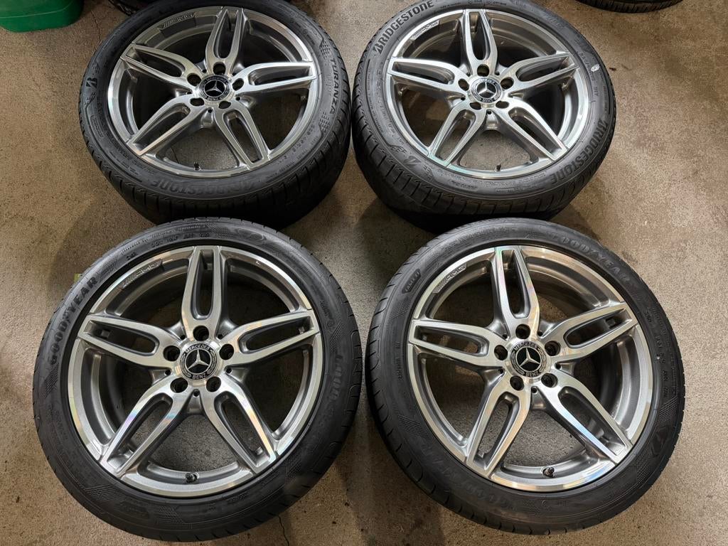 18 inch Origineel Mercedes A B C klasse velgen & zomerbanden, Auto-onderdelen, Banden en Velgen, 18 inch, Gebruikt, Banden en Velgen