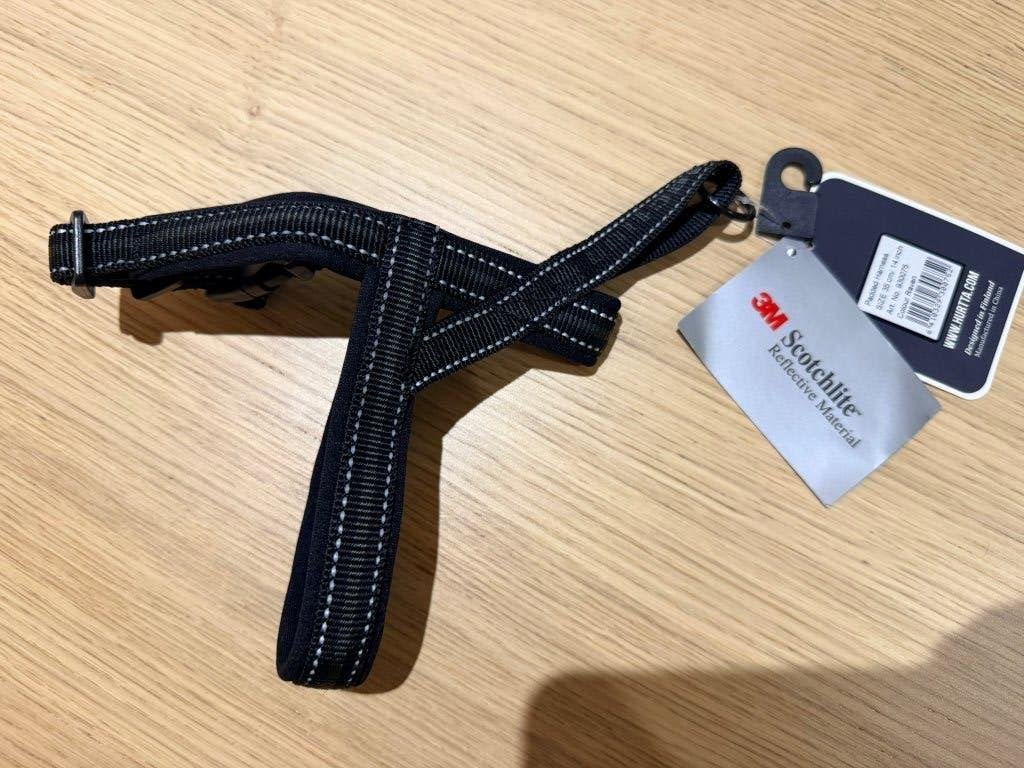 Nieuw! Hurtta Padded Harness (Hondentuig) - Zwart - 35 cm, Dieren en Toebehoren, Overige merken, Ophalen of Verzenden, Nieuw, Hondentuig