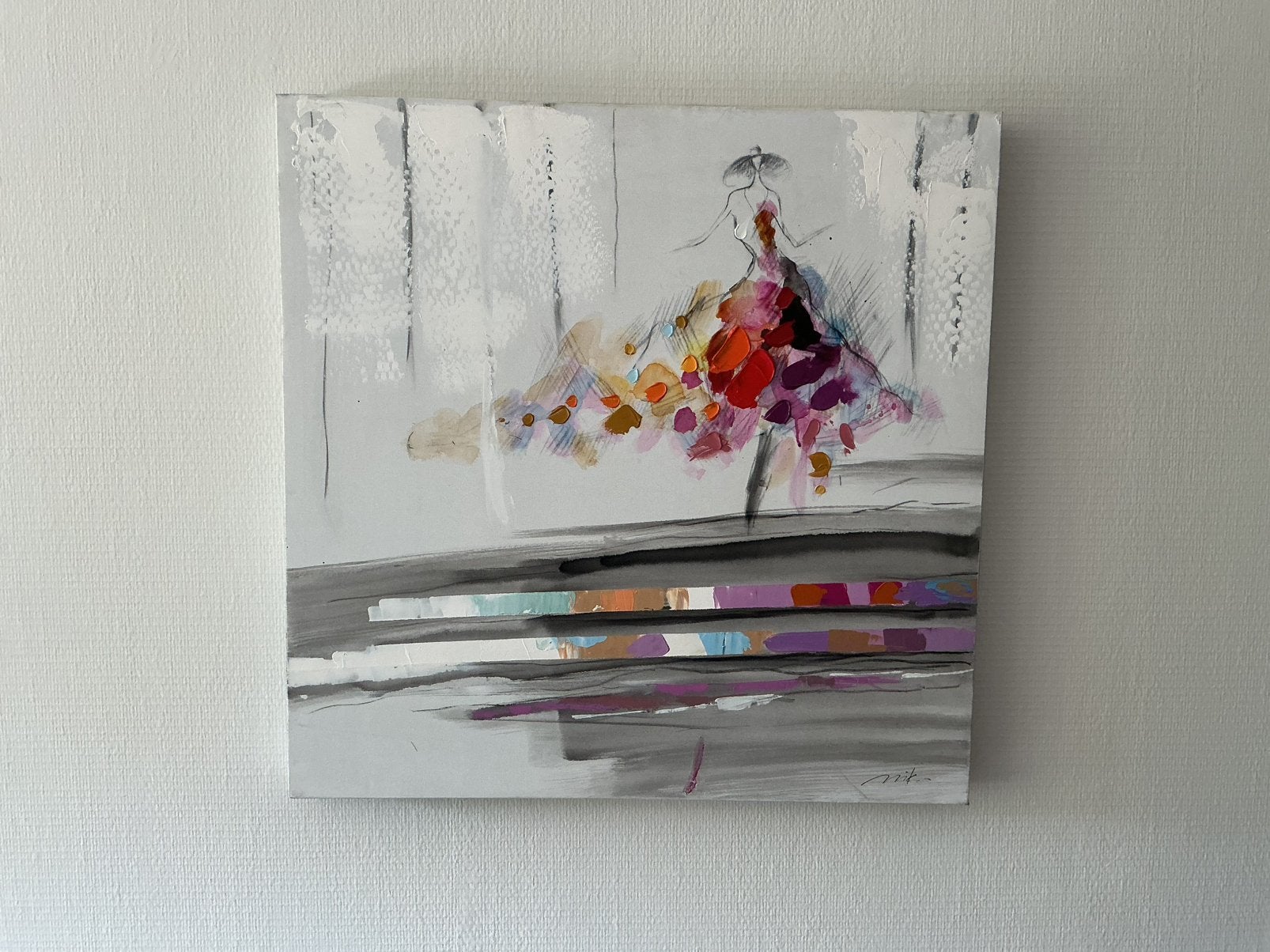 Mooi, modern schilderij 70x70, Ophalen