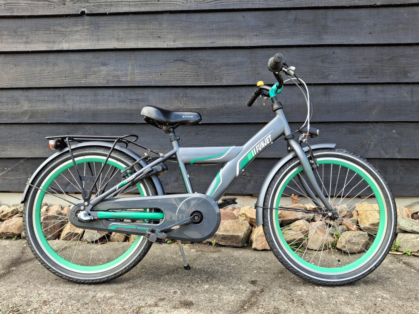 Leuke Popal Funjet 22 inch kinderfiets met 3 versnellingen, Ophalen, Gebruikt, Terugtraprem, Overige merken