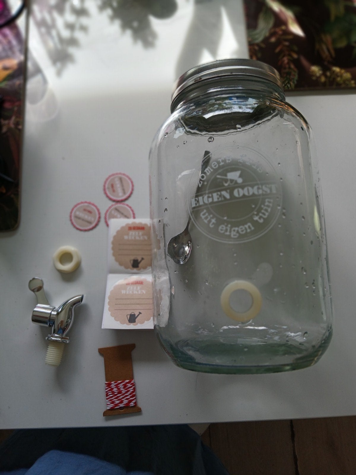Sapkan met kraan mason jar, Ophalen of Verzenden