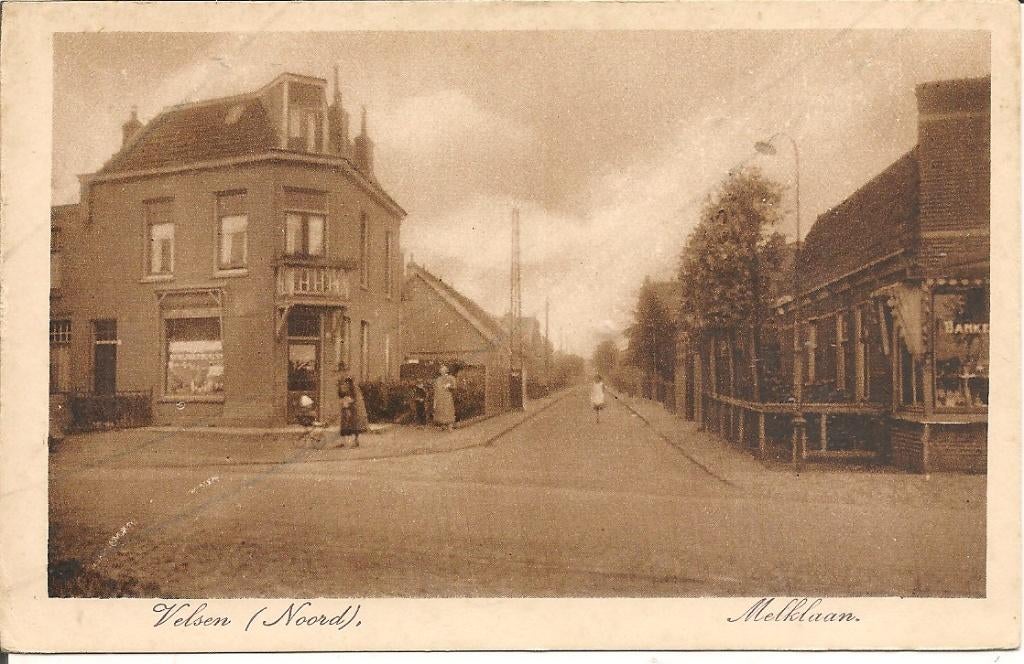 Velsen Noord  Melklaan., Ophalen of Verzenden, 1920 tot 1940, Ongelopen, Noord-Holland