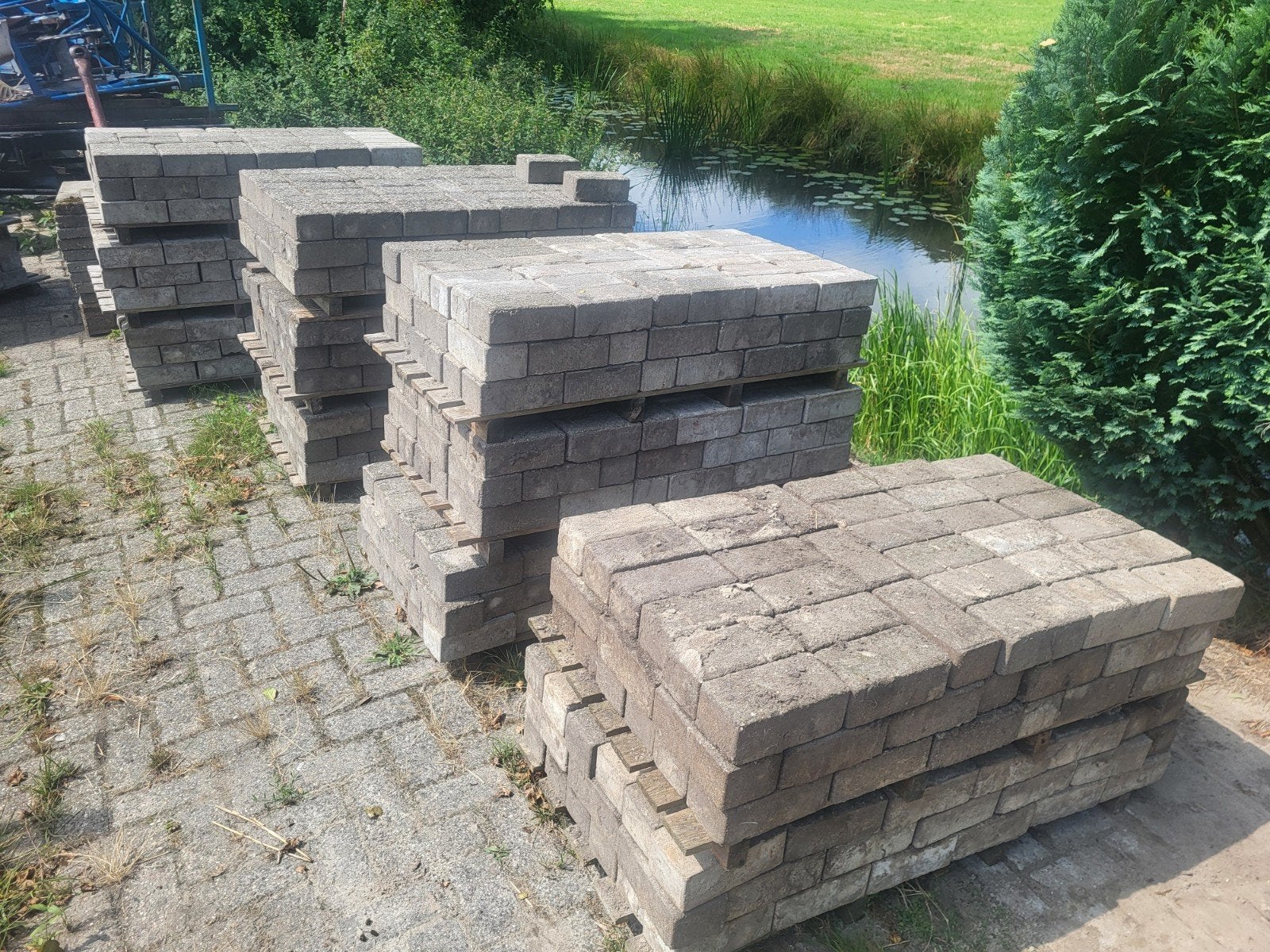 betonklinkers, Ophalen, Gebruikt, Beton, Klinkers