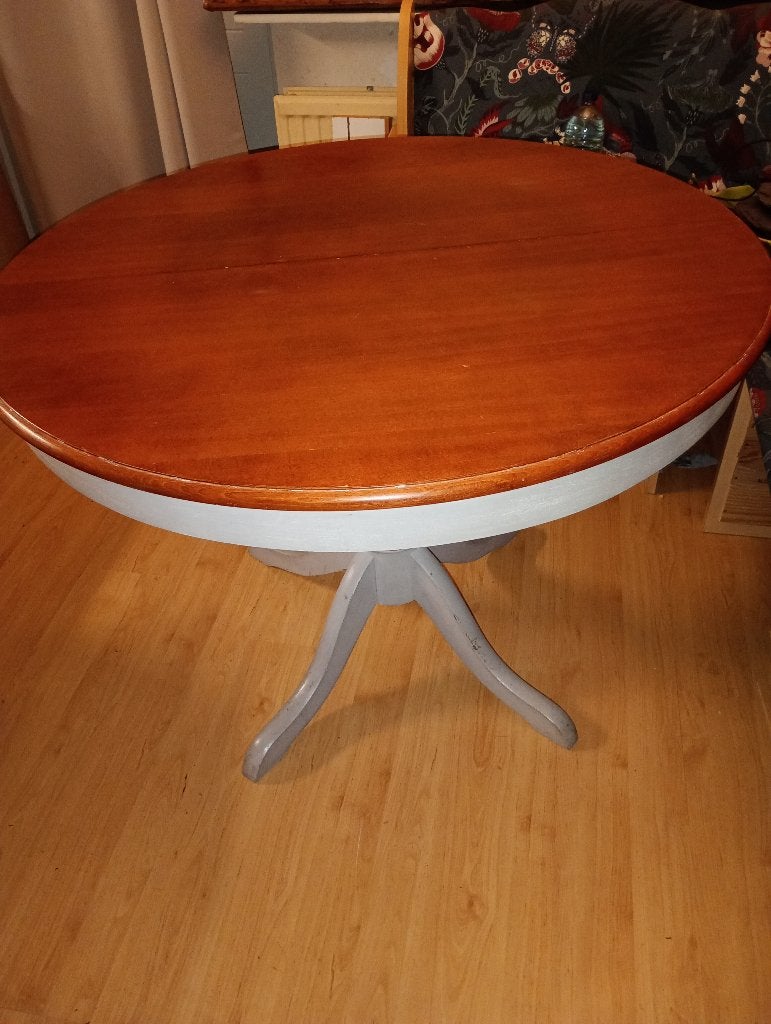 Ronde uitschuifbare tafel, Huis en Inrichting, Ophalen, Gebruikt, Rond, Landelijk