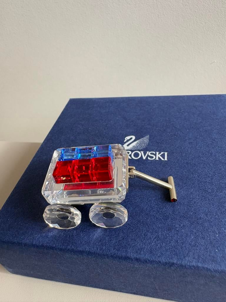 Swarovski Kristallen Wagon met bouwstenen, Verzamelen, Swarovski, Ophalen, Zo goed als nieuw, Figuurtje