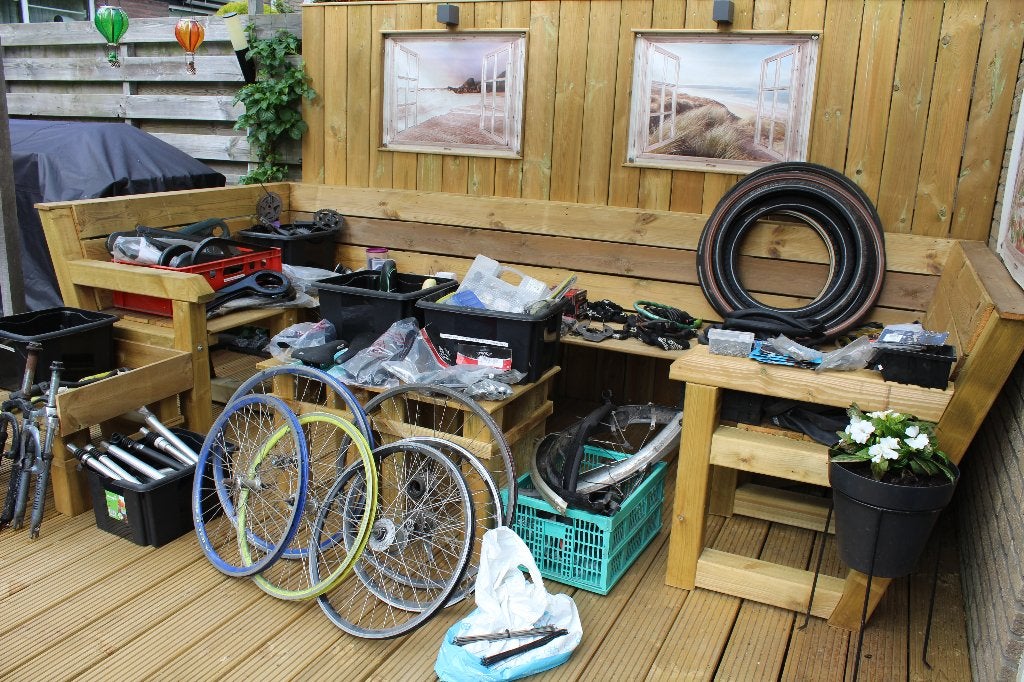 NIEUWE (en gebruikte) fietsonderdelen, beëindiging van hobby, Fietsen en Brommers, Fietsonderdelen, Ophalen, Overige materialen