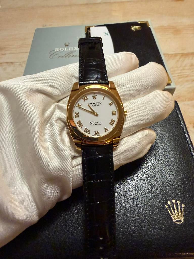 Rolex Cellini 5330/8 18k goud (full set!), Sieraden, Tassen en Uiterlijk, Horloges | Heren, Ophalen, Rolex, Polshorloge, Zo goed als nieuw