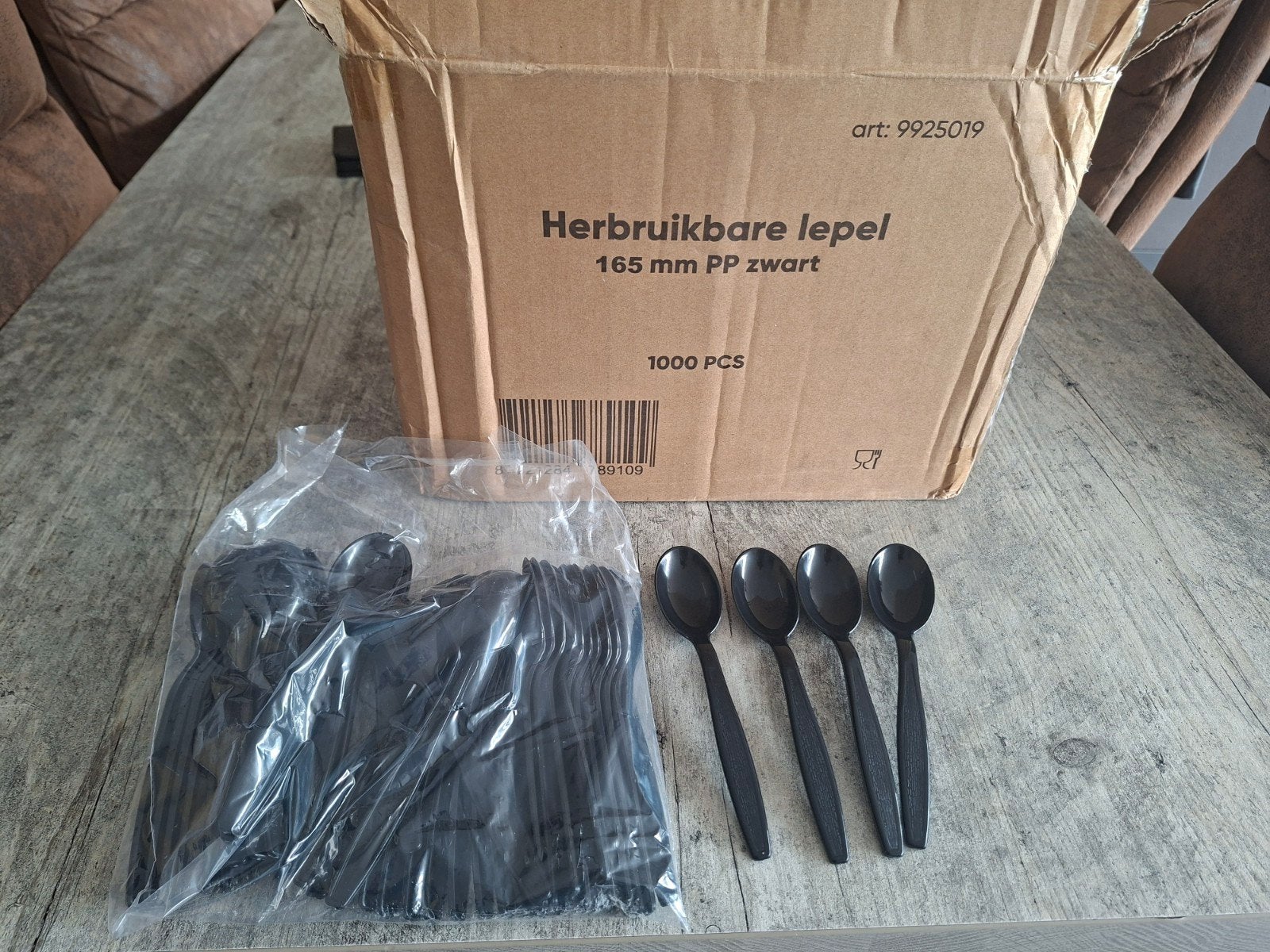 plastic lepels 950 stuks herbruikbaar nieuw, Ophalen of Verzenden, Nieuw