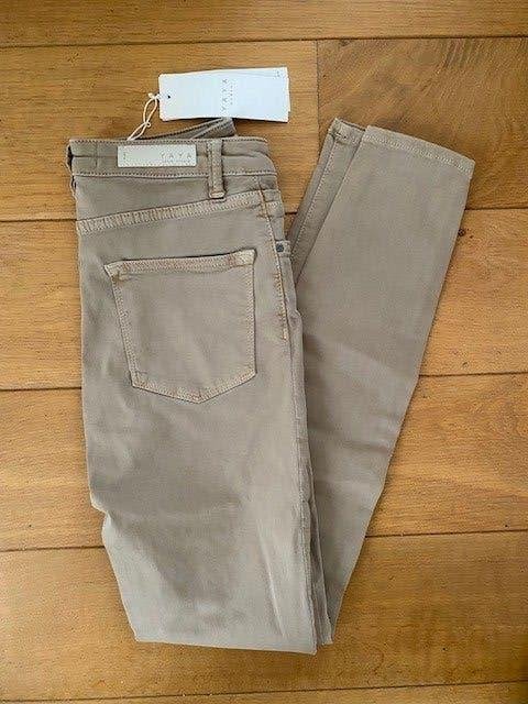 Yaya beige jeans broek 5-pocket maat 36 Nieuw met kaartje, Bruin, Verzenden, Nieuw, Yaya