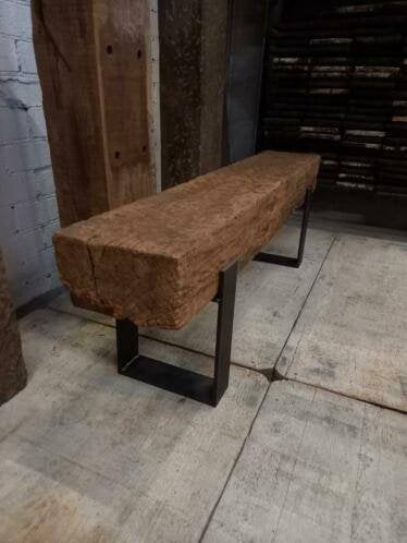 blanke hardhouten spoorbielzen geborsteld