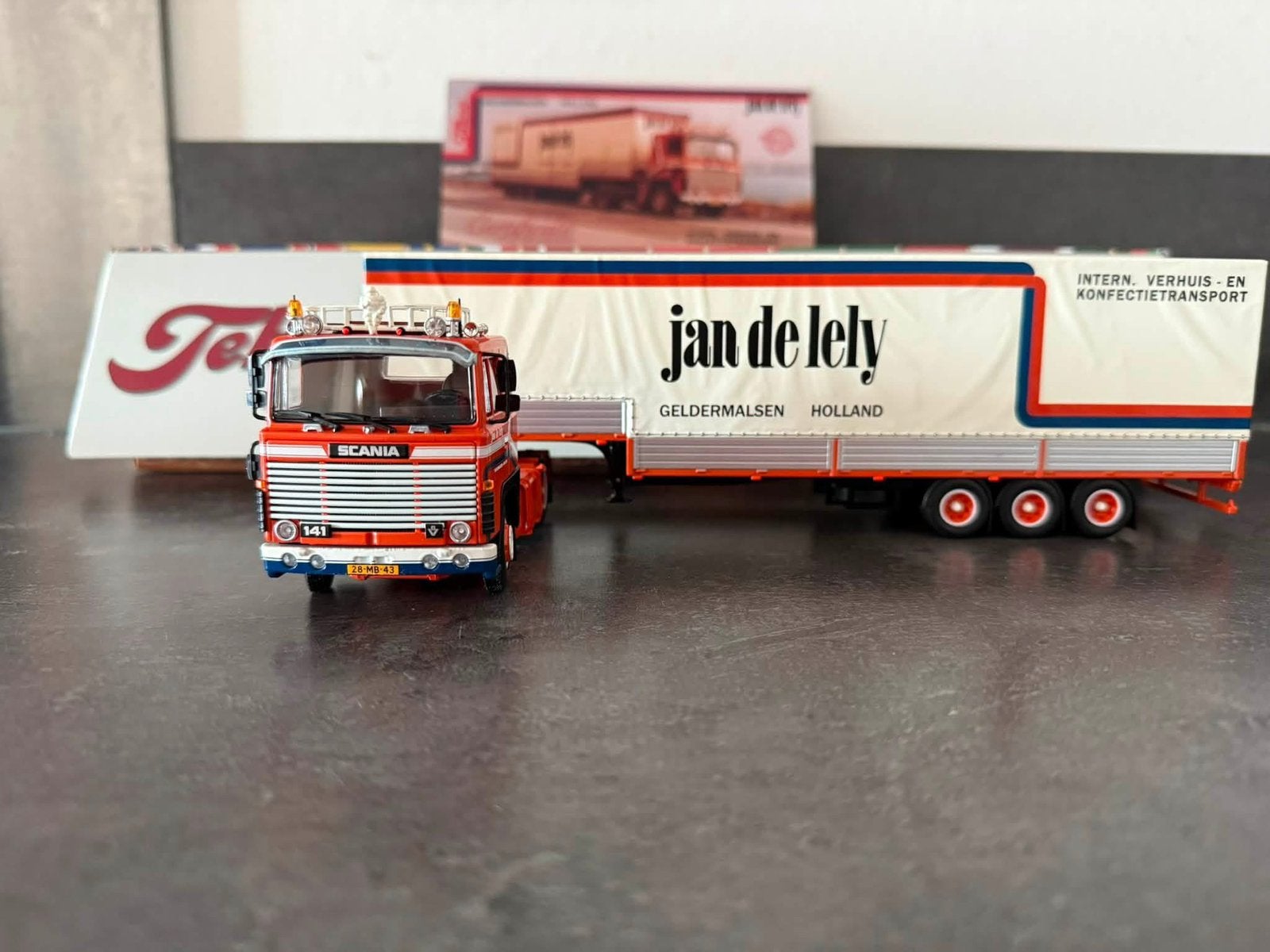 Tekno - Scania de Lely, Hobby en Vrije tijd, Ophalen of Verzenden, Nieuw, Bus of Vrachtwagen, Tekno