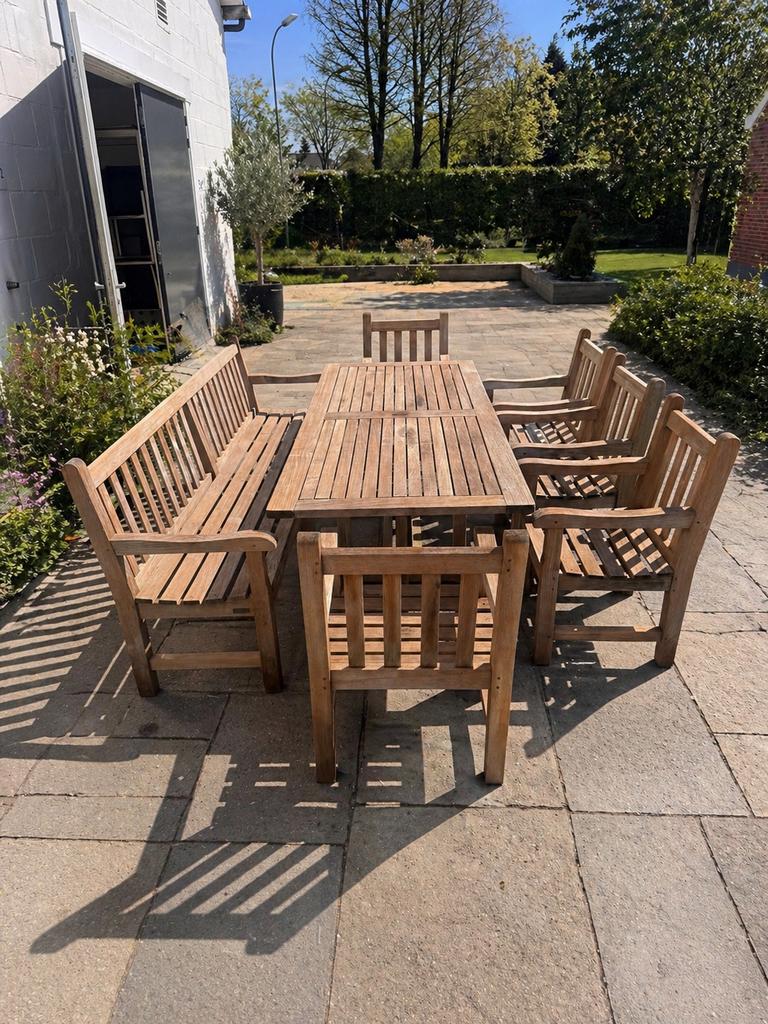 Barlow Tyrie Teak Tuinset Loungeset, Ophalen, Zo goed als nieuw, Teakhout, Bank