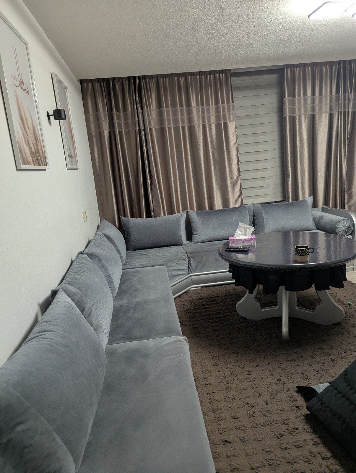 Complete sedari bankstel + tafel – 3 x 5,90 meter, Huis en Inrichting, Ophalen, Gebruikt, Modern en comfortabel, Hoekbank