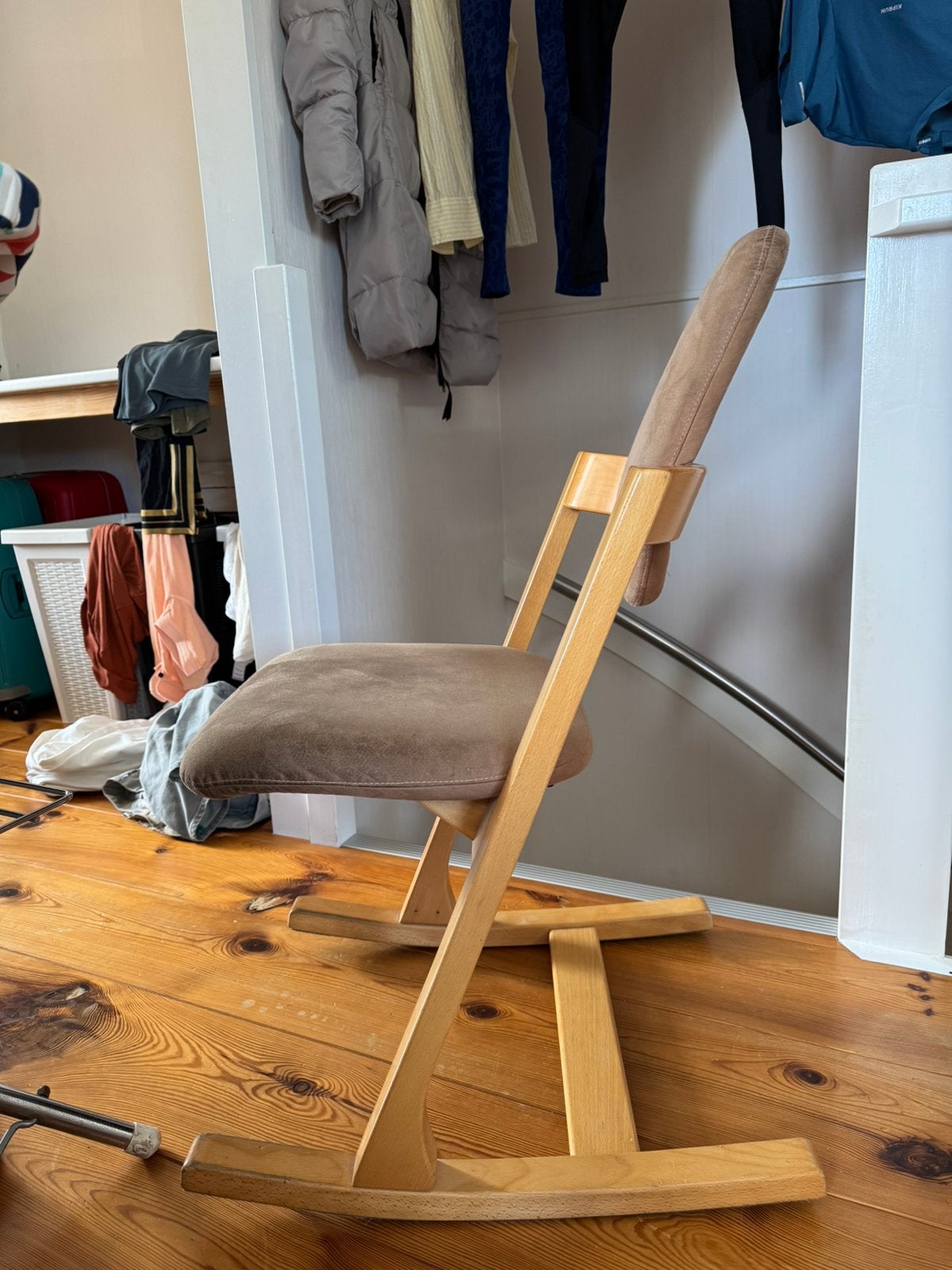 Stokke balansstoel, Huis en Inrichting, Ophalen, Gebruikt, Twee, Bruin