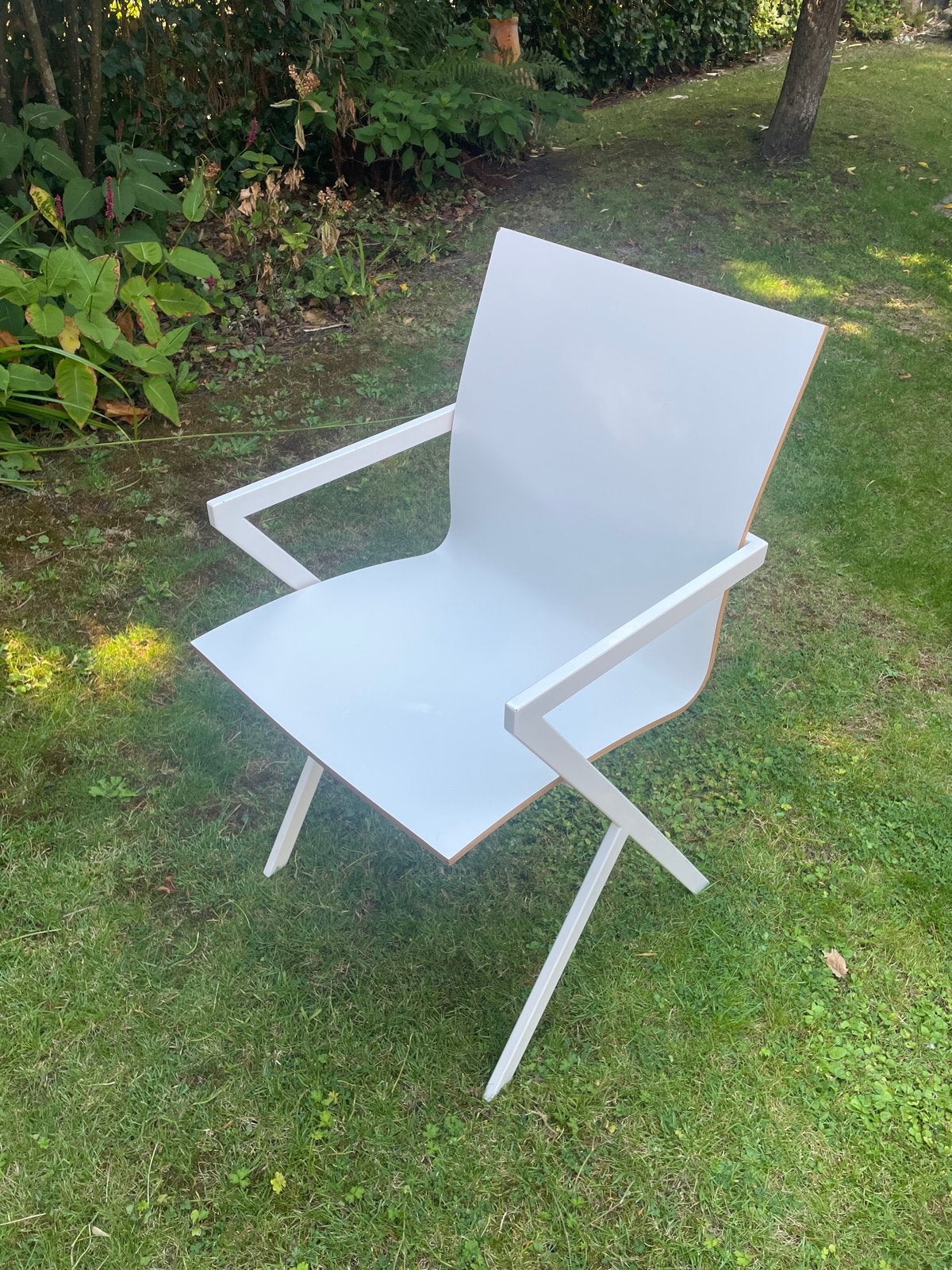 Moderne Design Stoel - Wit Hout - Gispen, Huis en Inrichting, Stoelen, Ophalen, Wit, Zo goed als nieuw, Eén