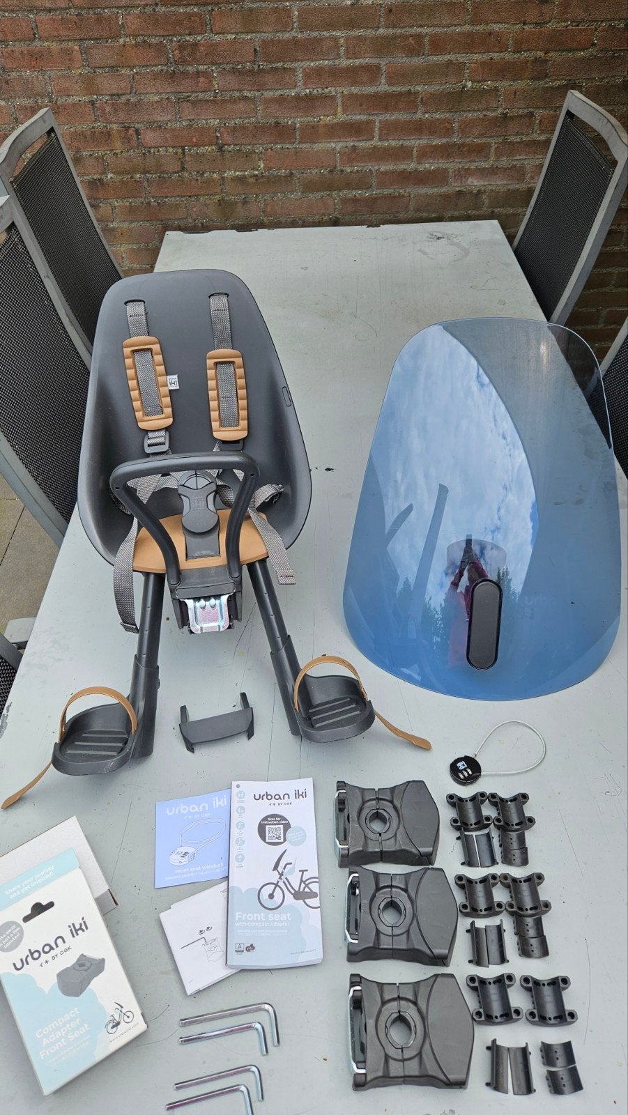 Set Urban Iki Voorzitje, Windscherm, 3x Adapter, Stuur, Slot, Ophalen, 0 t/m 18 kg, Voorzitje, Urban Iki