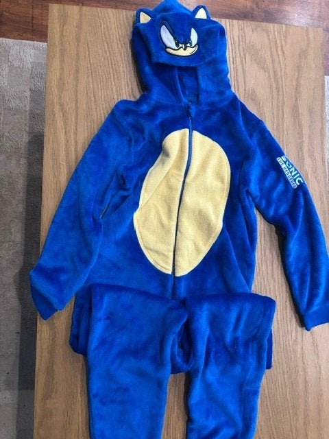 Sonic the Hedgehog onesie / kigurumi, kinderen, Ophalen of Verzenden, Gebruikt, 146 t/m 152, Jongen of Meisje