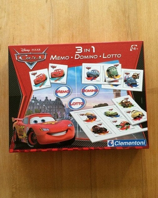 Disney - Cars 3-in-1 bordspel, Vijf spelers of meer, Ophalen of Verzenden, Zo goed als nieuw, Clementoni