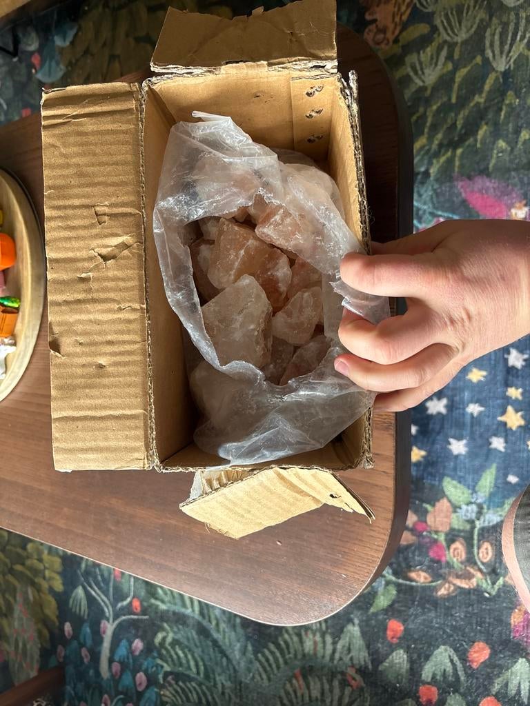 2 kilo Himalaya zoutstenen - Vlaardingen, Ophalen of Verzenden, Gebruikt, Roze, Steen/keramiek