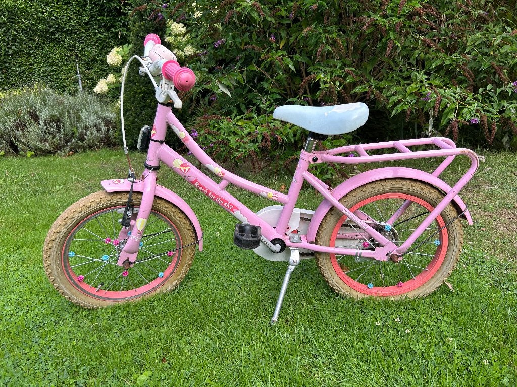 Popal meisjesfiets roze 16 inch, Ophalen, Gebruikt, Handrem, Popal