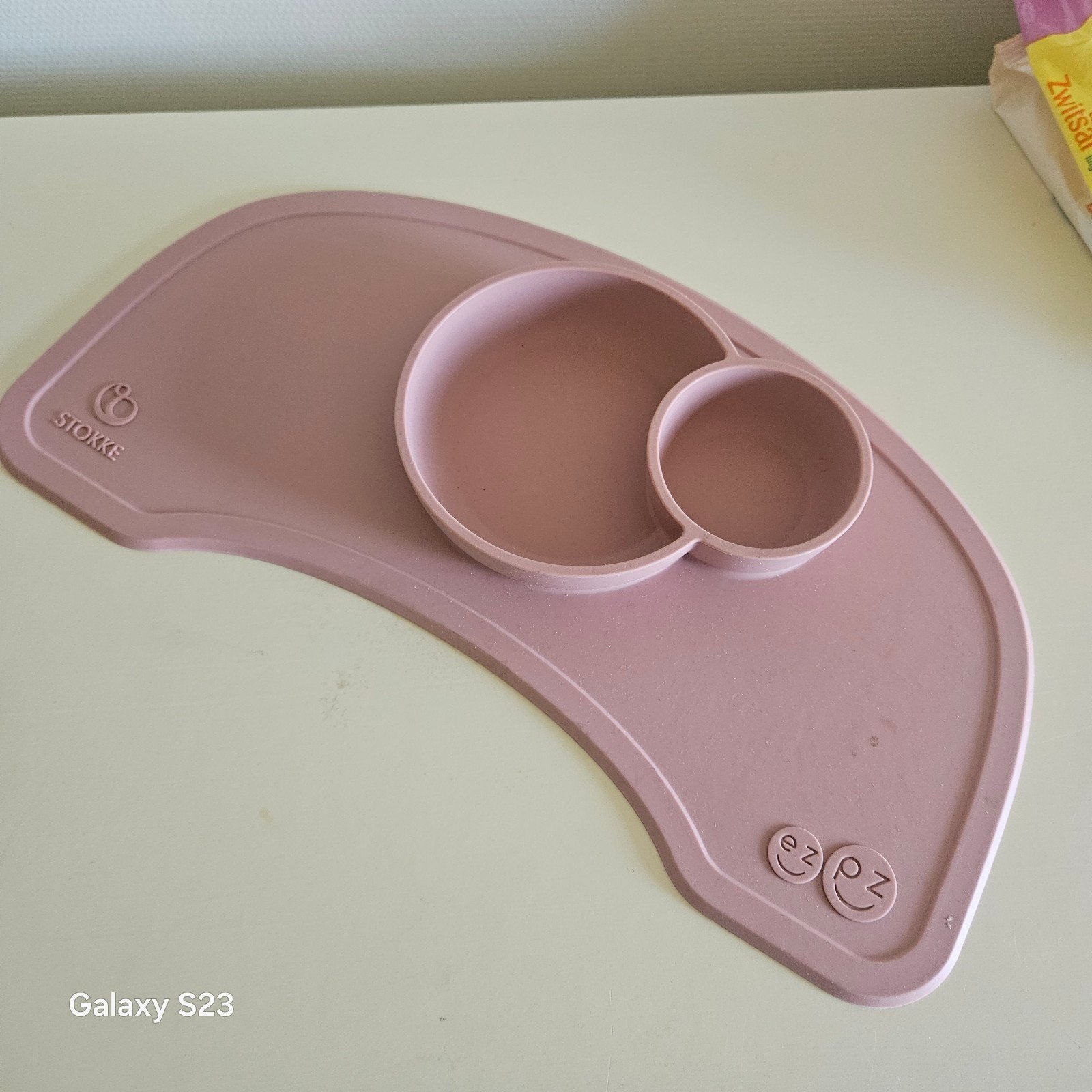 Stokke placemat met tweevaks bakje, Ophalen of Verzenden, Zo goed als nieuw, Overige typen