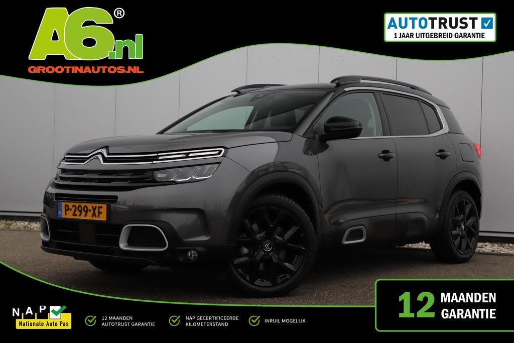 Citroen C5 Aircross 1.6 Plug-in Hybrid 225 Business Plus Aut, Gebruikt, 4 cilinders, Met garantie (alle), Alcantara