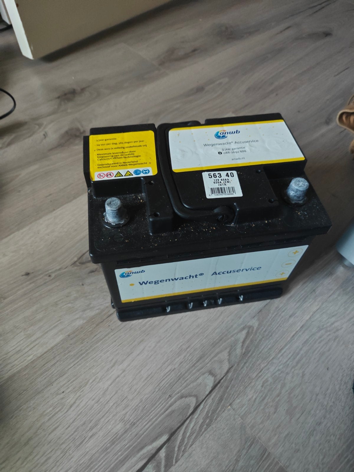 Auto accu 12v 63ah, werkt nog goed, mag getest worden, Ophalen, Gebruikt, Overige automerken