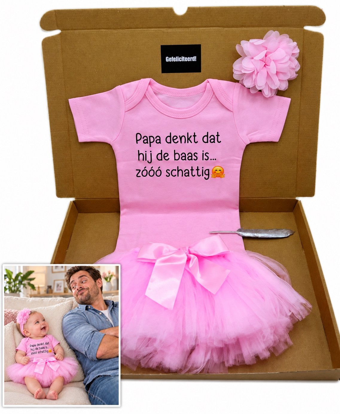 Kraamcadeau meisje - cadeau zwangerschap- babyshower, Ophalen of Verzenden, Nieuw