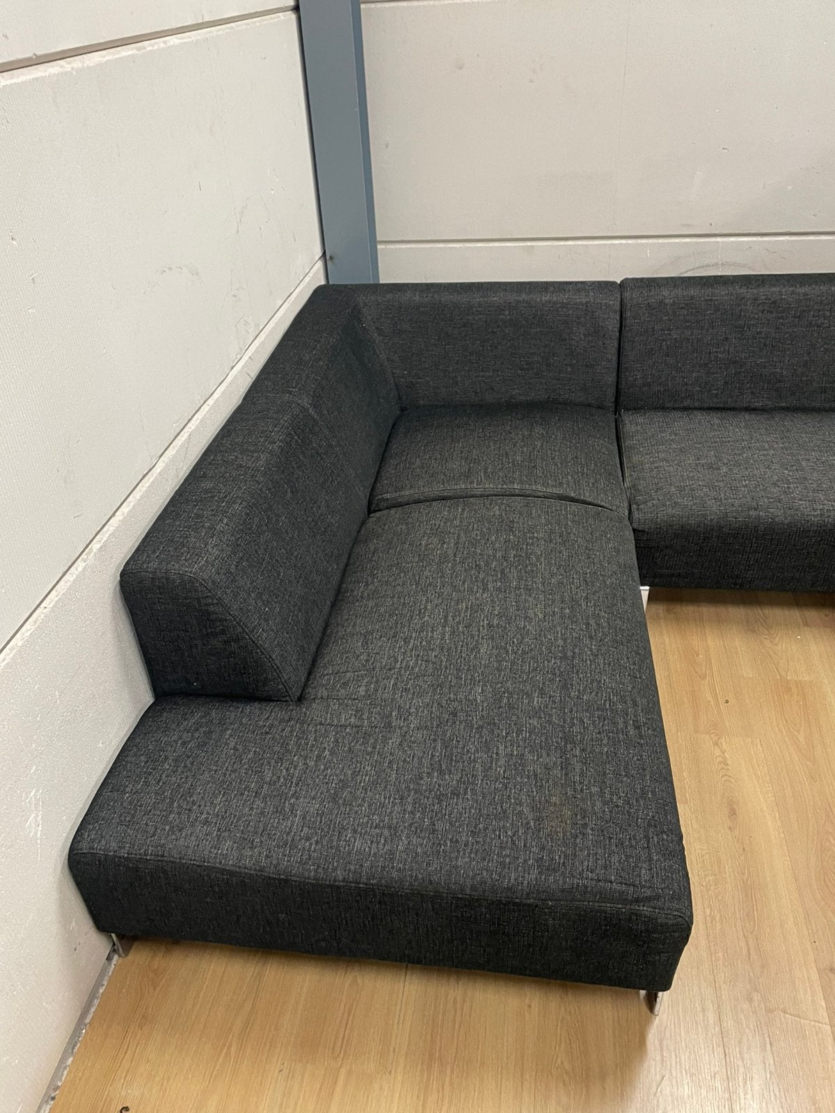 Mooie luxe zwarte hoekbank - GEREINIGD!!!, Huis en Inrichting, Ophalen, Luxe, Hoekbank, 300 cm of meer