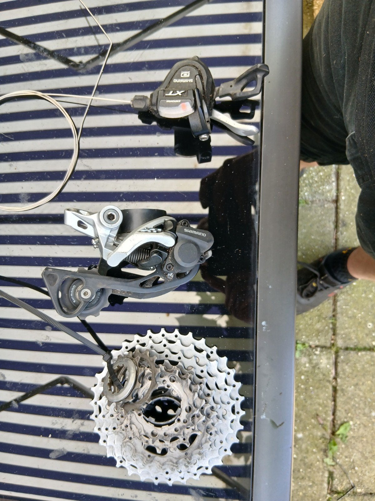 Shimano XT complete set achter 10 versnellingen, Gebruikt, Ophalen of Verzenden, Derailleur of Ketting, Mountainbike
