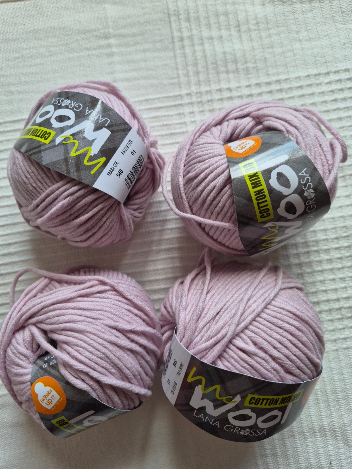 Lana Grossa Cotton Mix 80 - Roze Garen (4 bollen), Ophalen of Verzenden, Nieuw, Breien of Haken, Wol of Garen