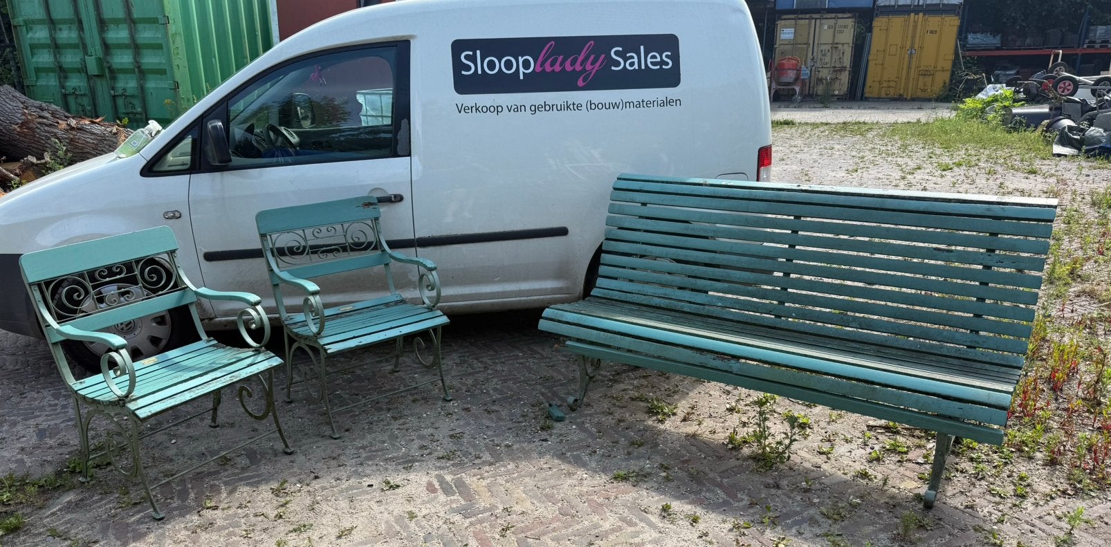 Tuinbank/Parkbank of 2 lounge stoelen - Garpa, Tuin en Terras, Tuinsets en Loungesets, Ophalen, Gebruikt, Garpa, Bank
