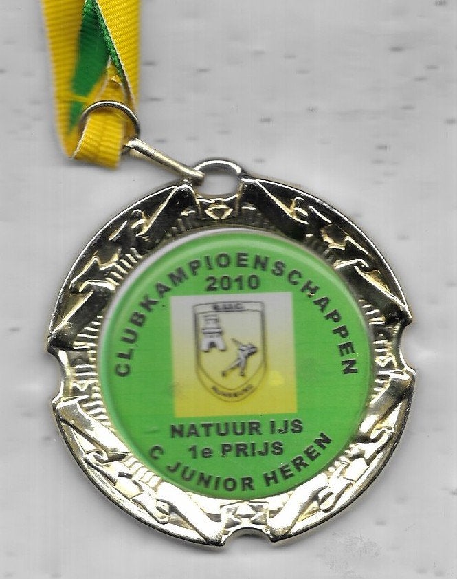 SCHAATS MEDAILLE SPORT NATUURIJS 1STE PRIJS, Postzegels en Munten, Penningen en Medailles, Ophalen of Verzenden, Overige materialen